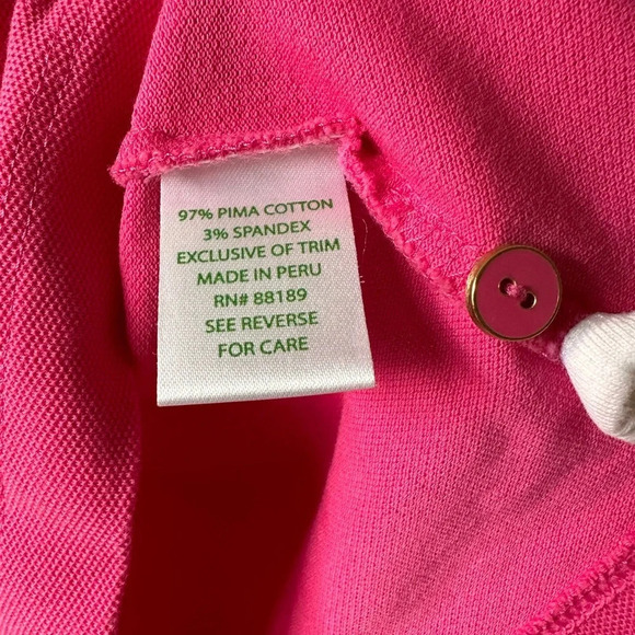 Lilly Pulitzer Pink Polo with Palm Tree - Size XS - Picture 12 of 16